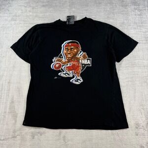 LeBron James Shirt Youth Large Black Vintage Y2K Cavs Caricature 23 NBA